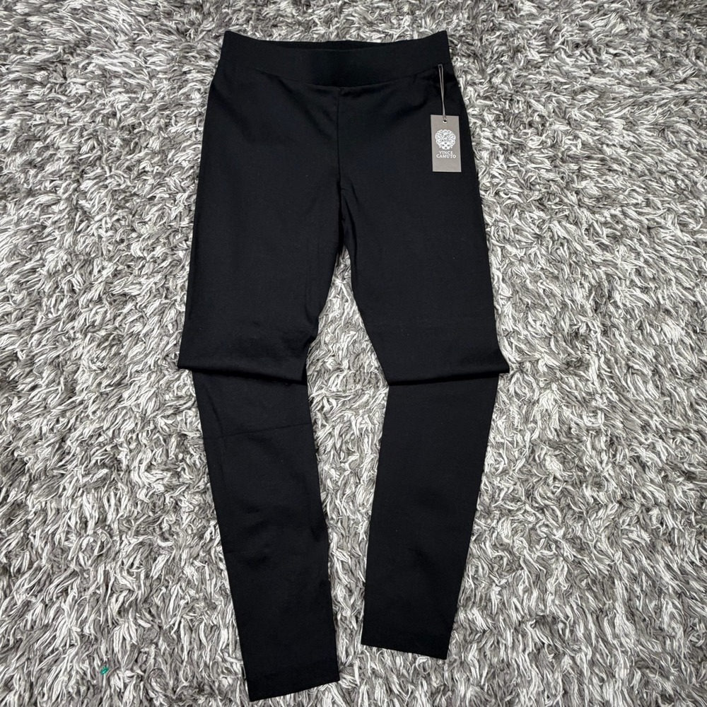 Vince Camuto Womens Black Ponte Knit High Rise Stretch Leggings NWT XS